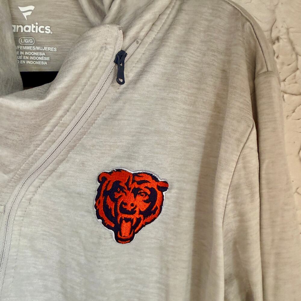 Chicago Bears Fanatics Womens Large Full Zip Cowl Neck Jacket NFL Football - Picture 3 of 7
